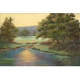 thumbnail image 2 of Wacaster, Linda 14x11 White Modern Wood Framed Museum Art Print Titled - Emerald Meadow II, 2 of 4