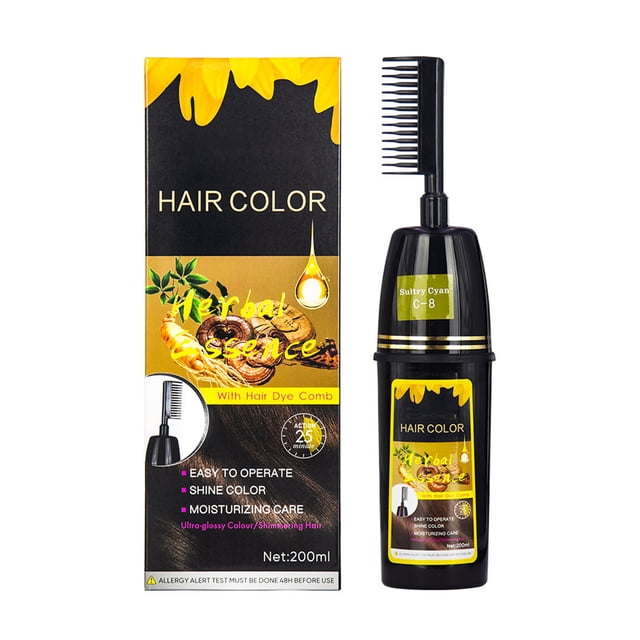 Crema para teñir el cabello con peine aplicador Aplicador de coloración para el cabello sin amoníaco para cubrir canas