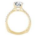 thumbnail image 3 of AFFY Round Cut White Natural Diamond Semi Mount Engagement Ring In 14k Solid Yellow Gold (I-J Color, I2-I3 Clarity, 0.26 Cttw) Ring Size-9.5, 3 of 3