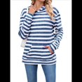 thumbnail image 3 of Camisas de Larga para Mujer, Sudaderas con Capucha y Bolsillo Tipo Canguro, Sudaderas de Otoño. Azul M, 3 of 10