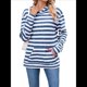 thumbnail image 3 of Camisas de Larga para Mujer, Sudaderas con Capucha y Bolsillo Tipo Canguro, Sudaderas de Otoño. Azul M, 3 of 10