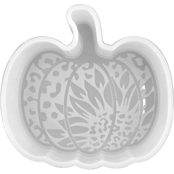 Fall Halloween Pumpkin Leopard Cheetah Sunflower Freshie Mold for Scented Cured Aroma Beads 4x3.75x0.8D Western Country Southern Resin, Car Candle, Soap, Freshie Oven Safe Silicone Heat Resistant