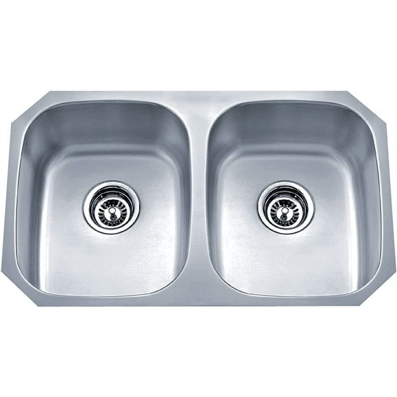 Wells 30-inch 18-gauge Undermount 50/50 Double Bowl Stainless Steel Kitchen Sink