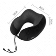 thumbnail image 4 of Almohada De Cuello  Bloosom De Viaje De Espuma Viscoelástica Cómodo Negro, 4 of 5