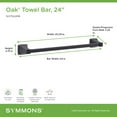 thumbnail image 7 of Symmons 563TB24MB Oak 24" Towel Bar - Black, 7 of 7
