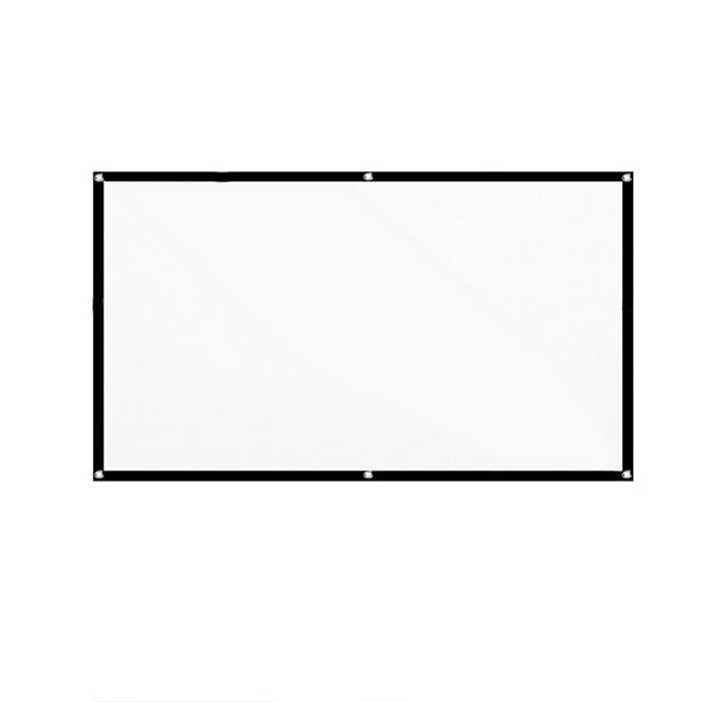 100-inch 16:9 Projection Screen Portable HD Projector Screen Foldable Thick White Wall Screen with Carrying Bag for Outdoor Home Theater