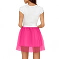 thumbnail image 3 of DHFJKG Tutu Mini Skirts Women Mesh Layered A Line Rave Party Elastic Waistband Solid Color Skirt Carnival Dance Stylish Skirt, 3 of 5