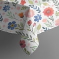 thumbnail image 5 of Pioneer Flower Floral Print Pattern Square Tablecloth,Waterproof Square Table Cover,Wipeable Spillproof Washable Table Cover for Home Kitchen Party Decor 60"x60"(152x152cm), 5 of 6