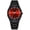 Black and Red, variant on Men's watch, waterproof watch, men's watch, all-black Arabic numeral dial, high-end alloy quartz watch, men's wristwatch