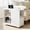 White, variant on Compact Wood Side Table with Storage – Slim End Table with Magazine Rack and Wheels, Small Couch Side Table for Living Room, Narrow Nightstand for Bedroom