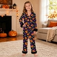 thumbnail image 2 of MEZZALL Kids Halloween Pajama Sets Girl Long Sleeve Lapel Button Shirts Blouse Tops With Pants 2 Piece Set Soft Comfortable Pjs, 2 of 5