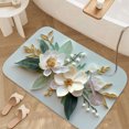 thumbnail image 2 of 1pc Paper Flowers Absorbent Non-Slip Bathroom Thickened Flannel Rug Decor,Soft,Quick Drying,Suitable For Indoor/outdoor Use,Bathrooms,Bedrooms,Kitchens,Terrace,Laundry Rooms,16"x24", 2 of 9