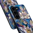 thumbnail image 2 of Case for Samsung Galaxy S23, Stained Glass Lotus Flowers Gold Purple Phone Case Military-Grade Drop Protection Cover for Women Girl - Glossy, 2 of 7