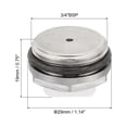 thumbnail image 2 of REGALWOVEN 3/4" BSP Male Thread Manual Radiator Air Vent Plug Valves, 2 Pack Nickel Plated Brass, 2 of 6
