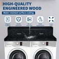 thumbnail image 4 of Garvee Washer Dryer Countertop, Wood Washer and Dryer Countertop with 2.75" h Edge Rails, Waterproof Laundry Topper with Anti-Slip Pads for Laundry Room Organization and Storage, 4 of 7