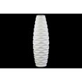 thumbnail image 1 of Ceramic Vase With Horizontally Embossed Wave Design, Large, Matte White, 1 of 1