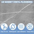 thumbnail image 3 of 40 Sheet Vinyl Flooring 12x12 Peel and Stick Floor Tile Waterproof Grey Marble Vinyl Floor Tiles Clearance Self Adhesive Floor Tiles Sticky Laminate Flooring for Bathroom Kitchen Basement RV, 3 of 12