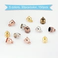 thumbnail image 5 of 1Box 150pcs 5 colors Brass Cord Ends 10x8mm Tassel Caps Clasps Leather End Cap Finding Kit for Tassel Bracelet Jewelry Making, 5 of 6
