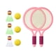 thumbnail image 5 of Raquetas de tenis para niños, juegos de bádminton, raqueta de tenis, juego de agarre cómodo, juguete Rosa, 5 of 9