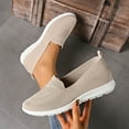 thumbnail image 4 of Orthopedic Slip on Walking Shoes for Women Comfortable Embroidered Arch Support Wide Width Work Sneakers Nurse Shoes for Women Beige 5.5 Wide, 4 of 4