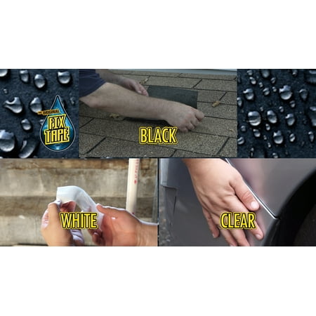 The Original Fix Tape (As Seen On TV), Rubberized Waterproof Tape, Boat Repair (Clear, 8 inches x 5 feet)