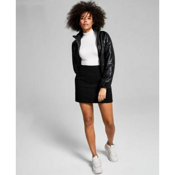 MSRP $49 And Now This Womens Seamed Mini Skirt Black Size Small