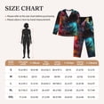 thumbnail image 4 of Honeii Neon Spectrum Cat Portrait Print Women's Pajama Sets Long Sleeve Button Down Sleepwear Nightwear Soft Pjs Lounge Sets 2PCS-Medium, 4 of 7