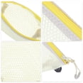 thumbnail image 3 of Unique Bargains 1 Pc Lightweight Mesh Makeup Bag Makeup Bag for Business Travel Nylon Yellow, 3 of 5
