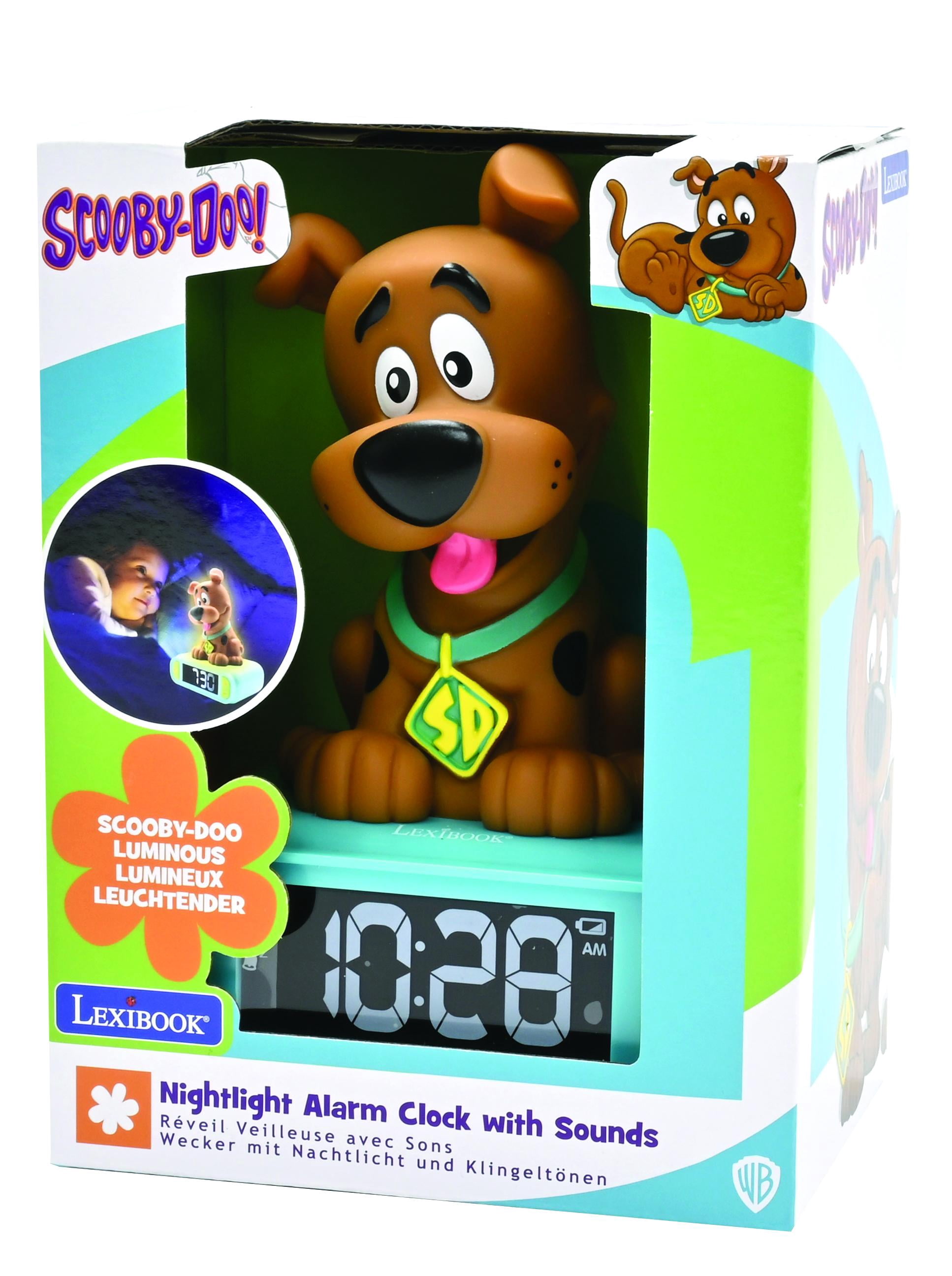 Lexibook - Scooby-Doo Digital Alarm Clock with Night Light Snooze, Clock, Luminous Scooby-Doo, Blue Colour