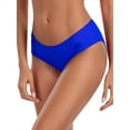 thumbnail image 5 of Ocean Blues Women's Full Coverage Bikini Bottom Mid Rise Ruched Sides Swim Bottoms, 5 of 8