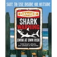 thumbnail image 3 of Metal Sign - Shark Warning Swim At Own Risk - Durable Metal Sign - 8" x 12" Use Indoor/Outdoor - Great Beach Signage and Beach Home Decor Under $20, 3 of 5