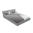 thumbnail image 2 of Ambesonne Geometric Fitted Sheet & Pillow Sham Set, Square Shaped Grids, Full, Grey, 2 of 2