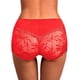thumbnail image 1 of Gibobby Pantaletas de algodón para mujer Bragas sexis de encaje para mujer, tangas de G, lencería para mujer, Bikini, ropa interior breve, bragas para mujer(Rojo,XL), 1 of 5