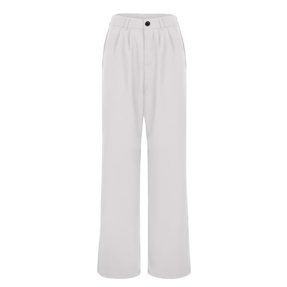 High Waisted Solid Color Wide Leg Pants Casual Suit Pants Womens Hiking Pants with Pockets Pants for Women Windbreaker Pants Women Women Cargo Pants Women Pants Casual Straight Casual Pants for Women