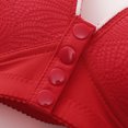 thumbnail image 5 of Women's 1PC Daily Leisure Bra, Wirefree Front Closure Bra, Seamless Comfort Support Bra, Plus Size Anti-Sagging Underwear for Women Daily Wear Bras | TruBelle,Red 42, 5 of 9