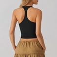 thumbnail image 4 of Kingdiese Women's Detachable Bra Pad V Neck Stylish Back Sports Vest Satin Top for Women, Size S, 4 of 5