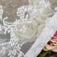 thumbnail image 5 of JANDEL White Lace Short Curtain for Kitchen Window Jacquard Floral Sheer Curtain Valance for Small Window Rod Pocket Top Tulle 1 Piece (59 Inch Wide, 17 Inch Long), 5 of 6
