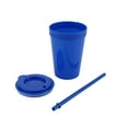 thumbnail image 6 of Your Zone 4-Pack Plastic 15-Ounce Capacity Tumbler Set with Lid and Straw, Multi-Colored, 6 of 14