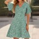 thumbnail image 1 of WILLBEST Vestidos Casuales para Mujer Verano Vestido Casual Floral para Mujer Cuello En V Cómodo Uso Diario Vacaciones En Casa Primavera Verano Otoño Atuendo con Zapatillas Extra Grande, 1 of 3