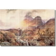 thumbnail image 1 of Ceramic Tile Mural-Thomas Moran Landscapes Painting 569. 72" w x 48" h using (24) 12 x 12 ceramic tiles, 1 of 3