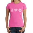 thumbnail image 1 of Women's Word Art T-Shirt - Peace Love Dogs, 1 of 2