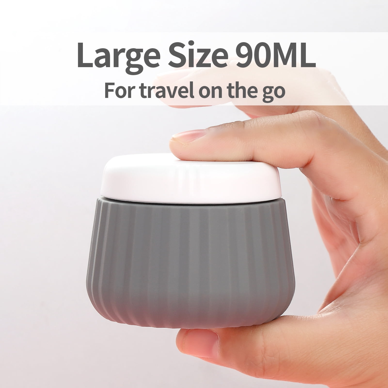 Micebay Travel Bottles 8 Pack, TSA Approved 3 oz Toiletries Containers, Leak Proof Silicone Squeezable Essentials Jars with Clear Bag