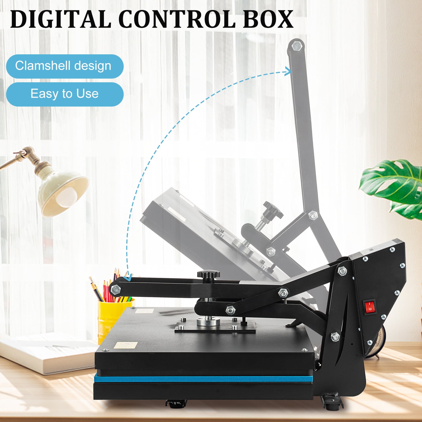 SHZOND Heat Press Machine 16x24 Inch, Clamshell Large Heat Press 1800W, High Pressure Heat Press Machine Digital Control Heat Transfer Machine for T Shirts