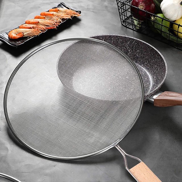 fsxdhpcsgfc Frying Pan Splatter Guard | Splatter Screen For Frying Pan | Mesh Splatter Guard Kitchen Frying Pan Oil Proof Cover For Frying Pan 1pc Cake Baking Pans Set Ceramic Bakeware with Lid Baking