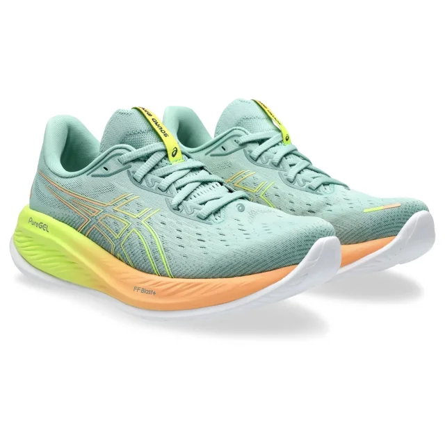 ASICS Women's Gel-Cumulus 26 Paris Running Shoes, Light Celadon/Safety Yellow