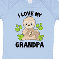 thumbnail image 4 of Inktastic Cute Sloth I Love My Grandpa with Green Leaves Boys or Girls Baby Bodysuit, 4 of 5
