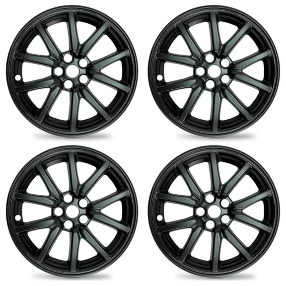 Mayde 18-Inch Hub Caps fits 2017-2022 Tesla Model 3, Replacement Wheel Covers (Set of 4,) (Matte Black)