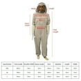 thumbnail image 3 of Beekeeping Protective Equipment Bee Keeping Full Body Beekeeper Hood Suit XL, 3 of 9