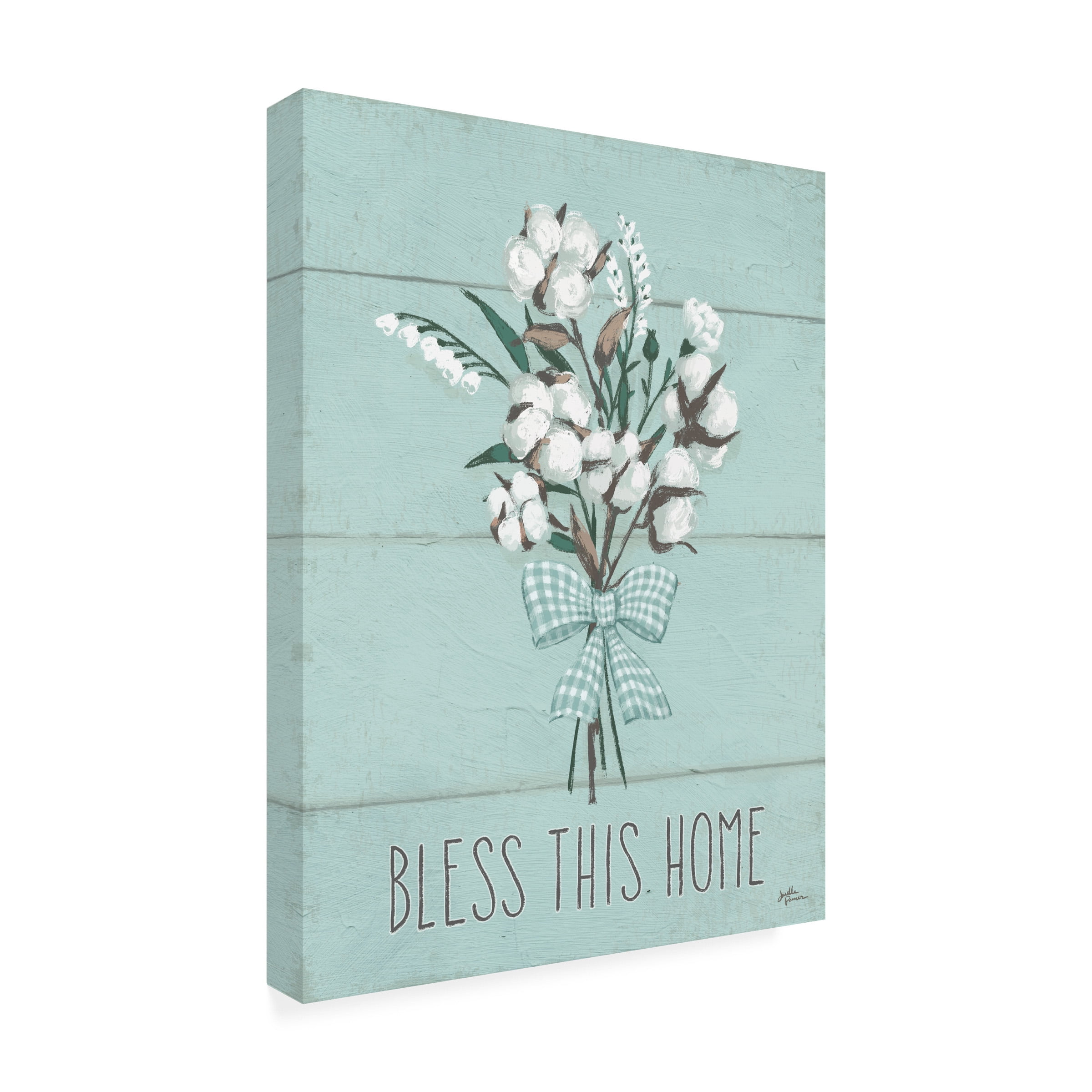 Janelle Penner 'Blessed II Mint' Canvas Art