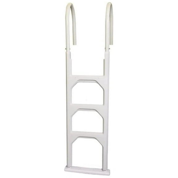 In-Pool Ladder - Deck Mounted Aluminum/Resin Entry Exit System - 250 LBS Capacity - for 48" to 54" Above Ground Pools
